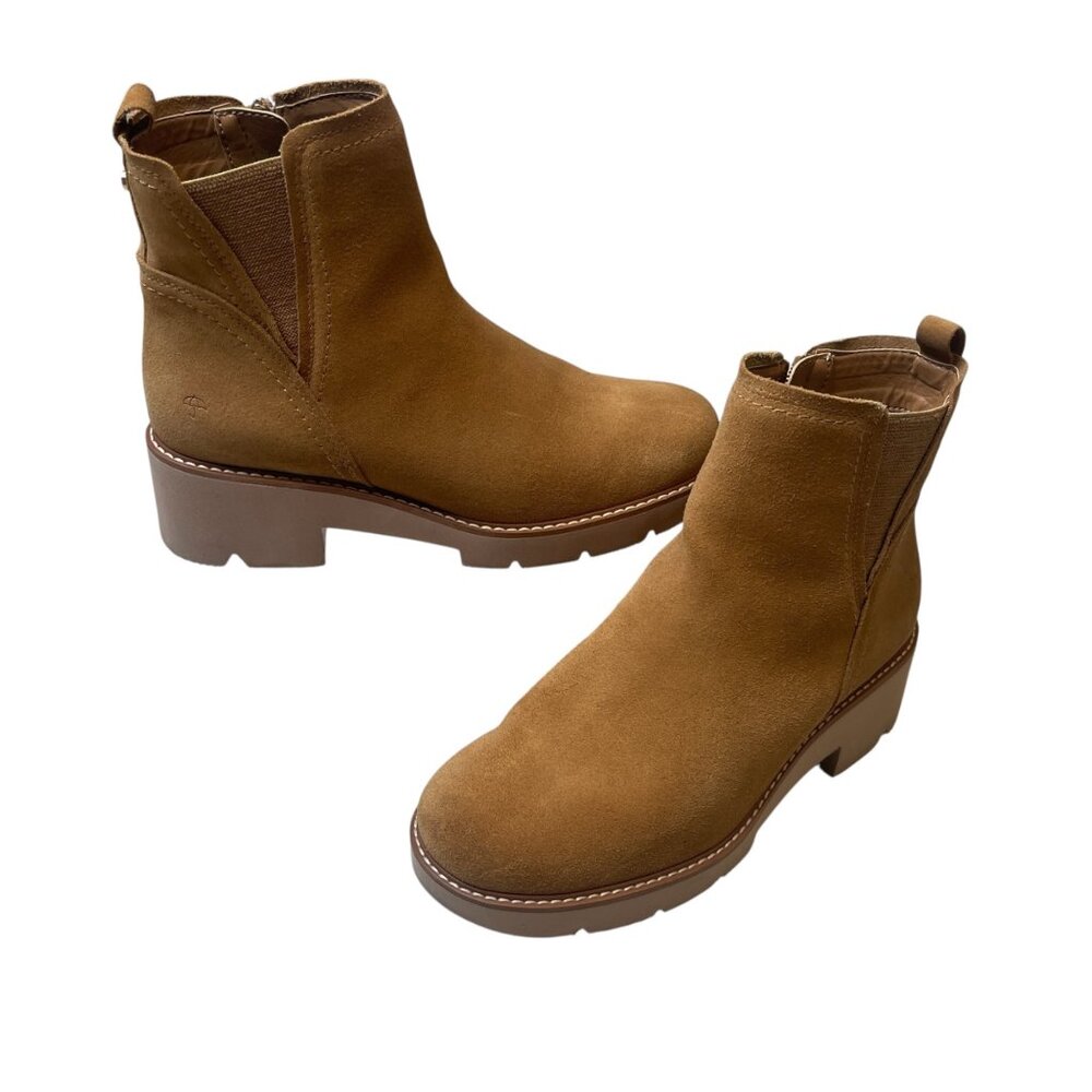 Naturalizer Women's Suede Ankle Booties in Chestnut Brown